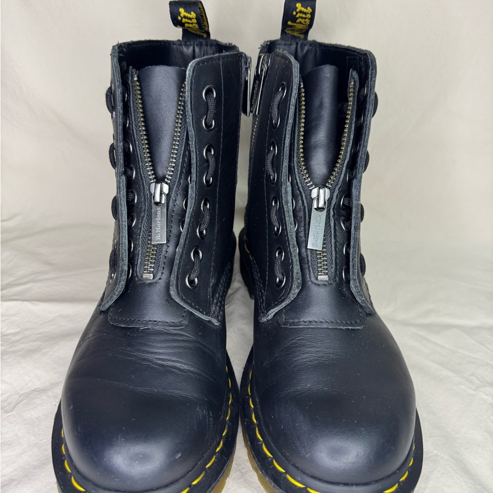 Dr. Martens Black Zip-Up Boots - Picture 2 of 6